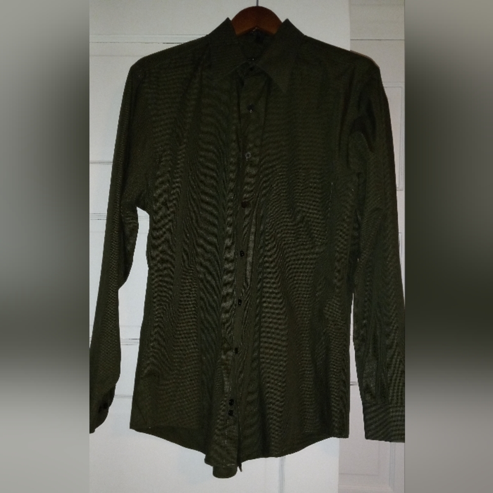 Geoffrey beene mens shirt size L Green